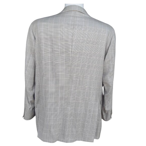 ARNOLD BRANT SZ 40R Plaid Men's Sport Jacket Beige - Picture 3 of 14